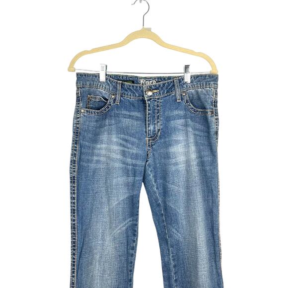 ROCK 47 by Wrangler Women’s Ultra Low Rise Jeans 30x32 Western Cowgirl Grunge - Picture 3 of 9